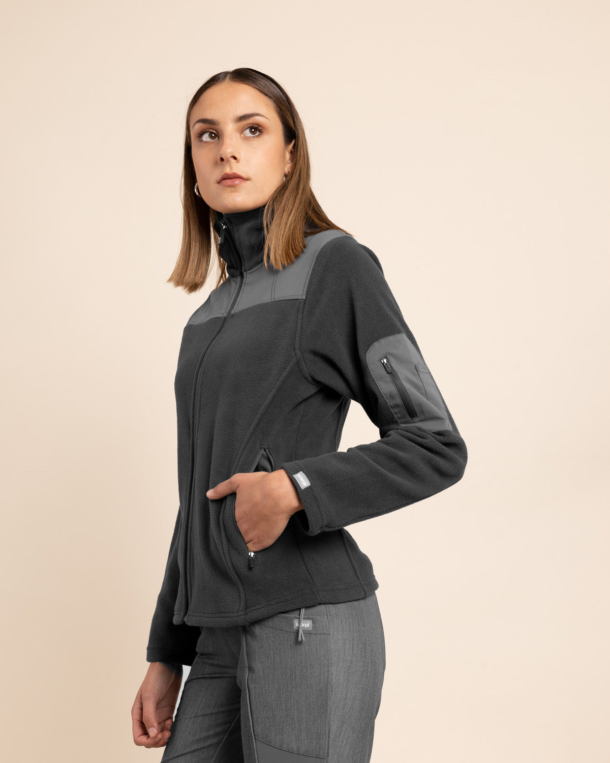 POLAR MICROFLEECE MUJER GRIS - Main Image