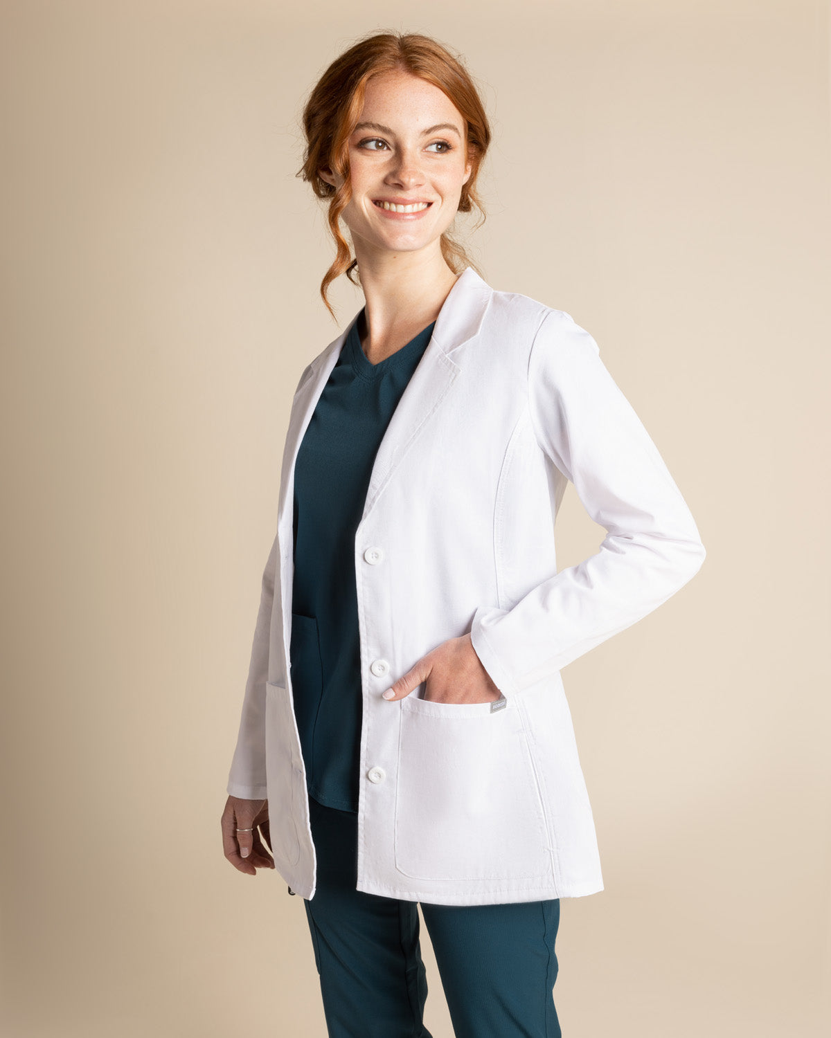 DELANTAL MUJER BASICS - Blanco / XS